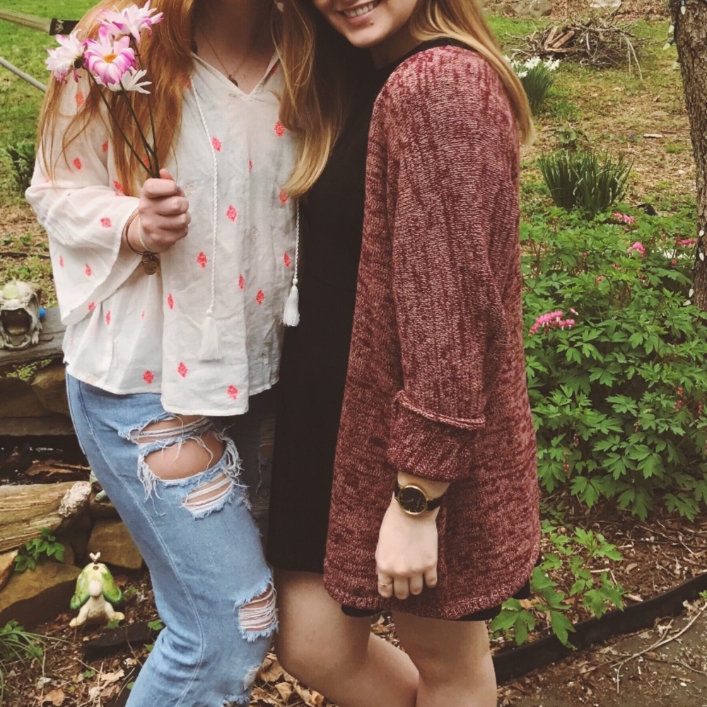 Maroon Urban Outfitters Loose Cardigan